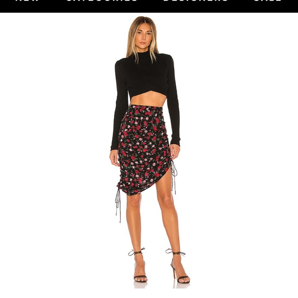 For Love and Lemons Molly Drawstring Skirt
